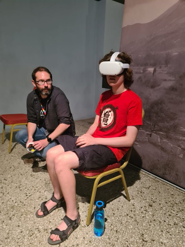 Photo: The Virtual Reality Orace at Bristol Museum, July 2022.