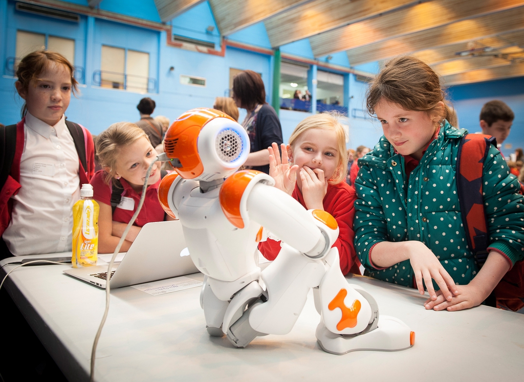 Photo: Meeting the children: Nao @ Bath Taps into Science