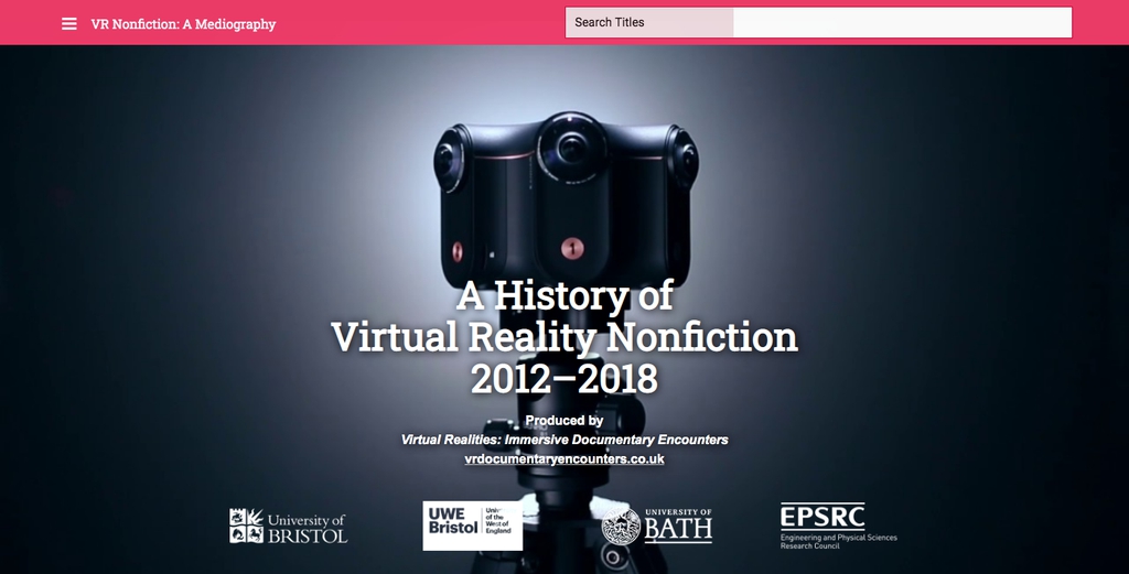 Photo: VR Nonfiction: A Mediography