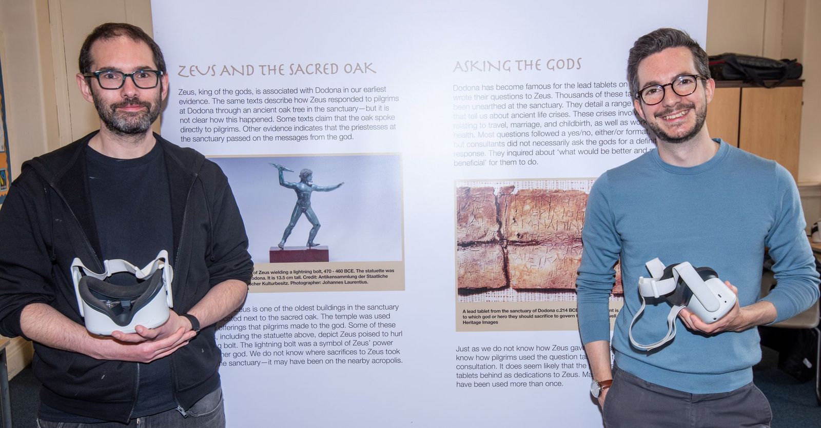 Photo: Chris and Richard demonstrating the Virtual Reality Oracle at Lytham St. Annes